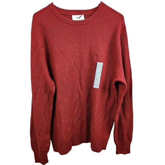 Goodfellow Other - Goodfellow Mens Sweater Large Barn Door Red Crew Neck Cotton Pullover Preppy